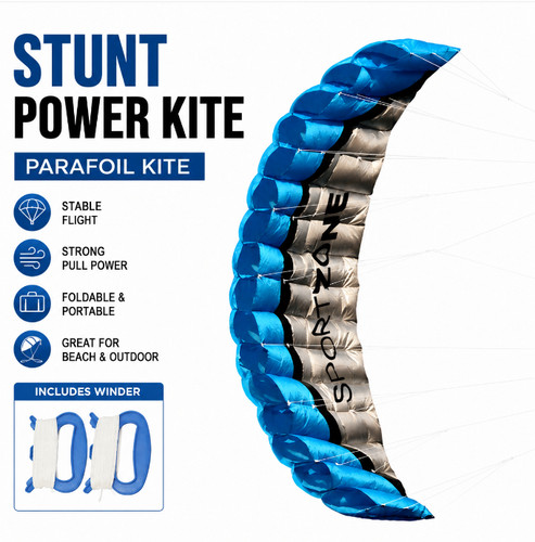 Foldable power kite stunt - foldable,
