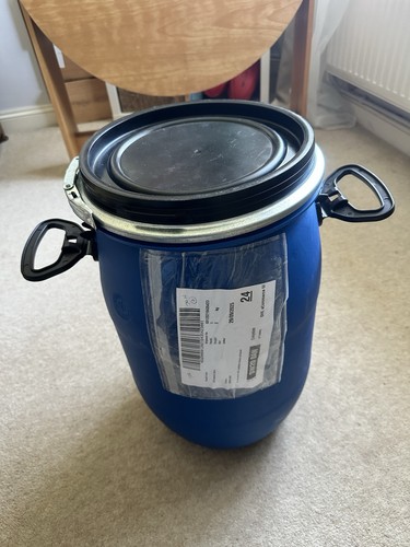 30l blue plastic open top - blue,