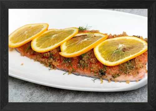 Cured salmon fish framed wall - framed,