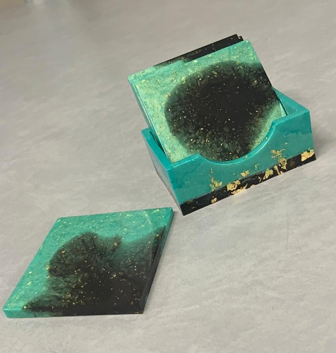 Handmade green black - green,