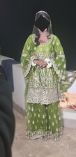 Beautiful Green Embroidered