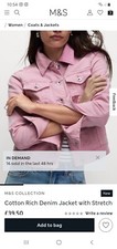 M&S Collection Cotton Rich Denim Jacket with Stretch RRP £39.50