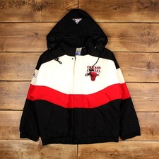 Vintage Apex One Windbreaker Jacket L NBA Chicago Bulls White