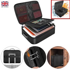 Fireproof Document Box with Lock Waterproof File Storage Organizer Box Safe Bag