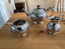 Antique Victorian Silver plated tea set Sunning Quality C1890