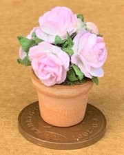 Dolls House Pink Paper Roses