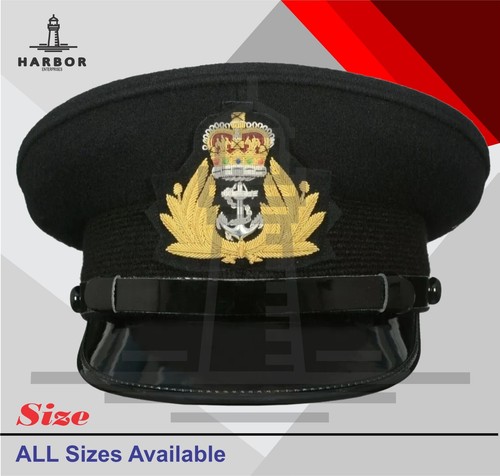 Royal navy officer black cap - black, |