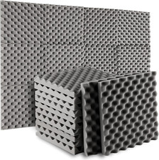 24X Acoustic Foam Panels Studio Soundproofing Foam Tiles Pyramid Treatments Pads