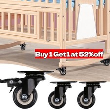 200kg Swivel Castor Rubber Wheels Trolley Office Chair Caster Furniture Casters