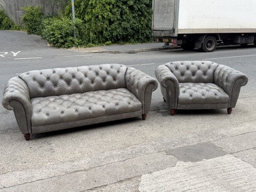 Real leather chesterfield two - real,