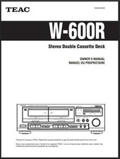 Teac W-600R - Twin Stereo