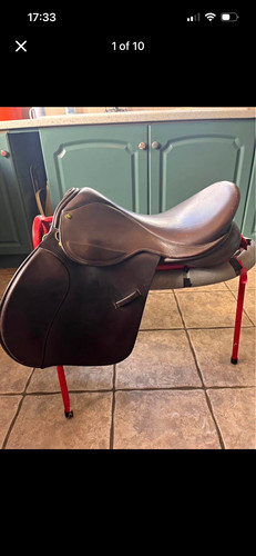 Ideal brown leather saddle - brown,