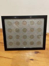 Pre Decimal Coin Display Frame For Two Shillings 20 Slots Collection Rare