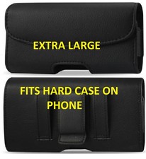 XL Black Leather Pouch Holder