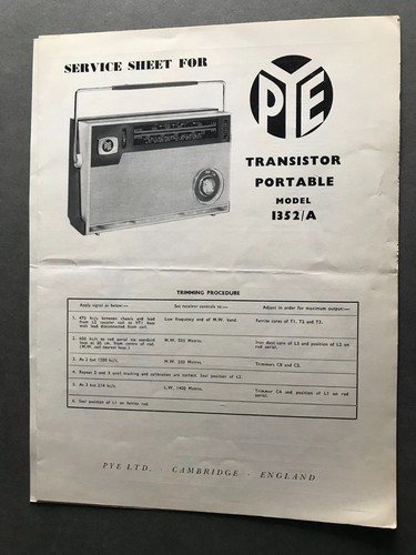 Vintage pye radio model - pye,