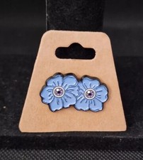Pin Badge Blue Flower Eyes, Novelty, Lanyard Badge, Gift