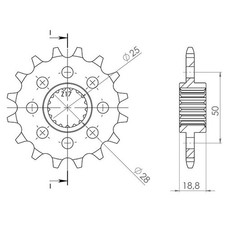 SUNSTAR S STEEL SPROCKET P525