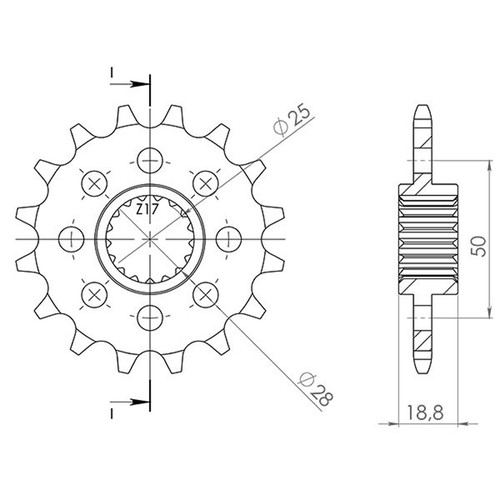 Steel gear p525 d16 sunstar - steel,