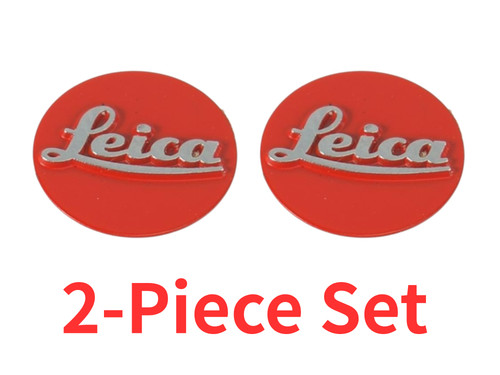 Leica logo badge red piece - leica, 2-piece