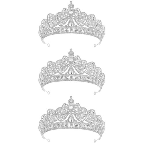 3pcs rhinestone bridal tiara - bridal,