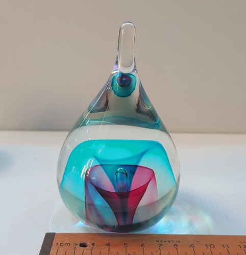 Clear blue pink - blue, glass