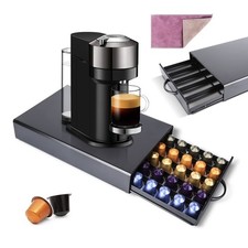 Nespresso Coffee Pod Holder 45 Capacity Storage Drawer Dispenser w Non-Slip Feet