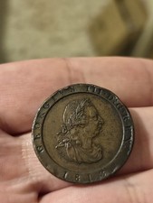 George III 1813 Cartwheel Halfpenny IOM - RARE!