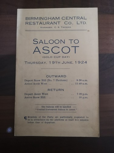 Royal ascot memorabilia 1924 - memorabilia,