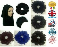 Hijab Volumizer Khaleeji Velvet Coloured  Scrunchie Big Hair Tie Bun Volumising