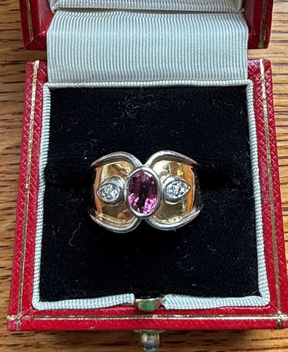 Gold pink tourmaline - ,