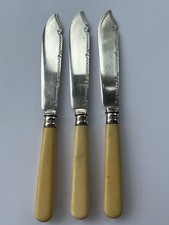 3 x Vintage Ornate Fish Knives