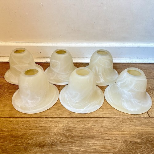 Vintage frosted glass - x6,