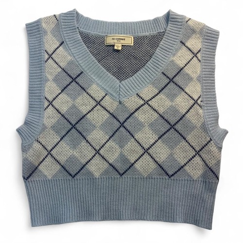 Y2k comment blue argyle - no,