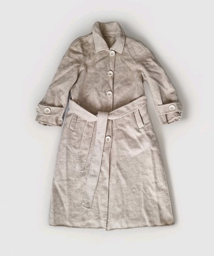 Beige cream coat - beige, wool