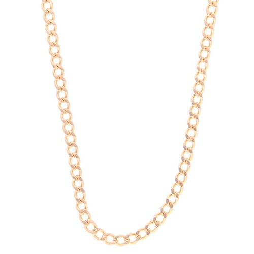 9carat yellow gold curb - 18.5",