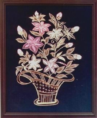 Floral embroidery artwork - embroidery,