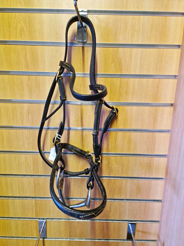 Heritage black leather snaffle
