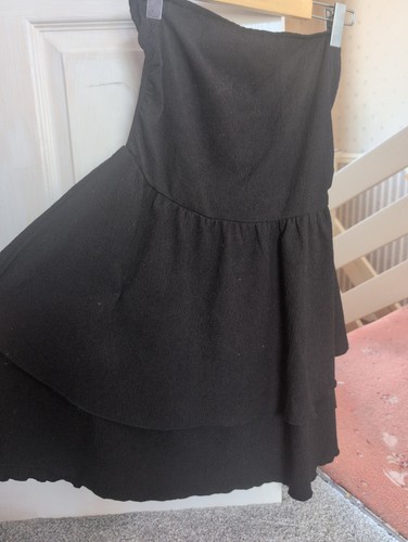Black bandeau dress - bandeau, l