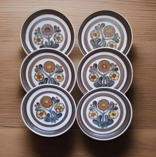 Langley Mill Pottery - Mayflower Pattern - Six Side / Tea Plates - 6.5"