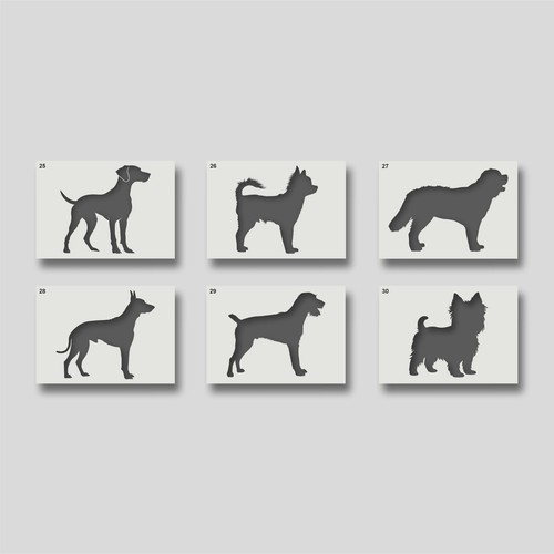 Reusable dog stencils for pet - reusable,