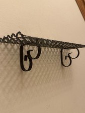 Vtg Set of 2 Black Metal Mesh