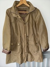 M&S Per Una  Coat Mac Jacket Tan Brown . Detachable Hood