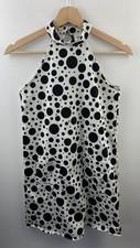 River Island Sleeveless Spotty Black & White Dress 11-12 Years 