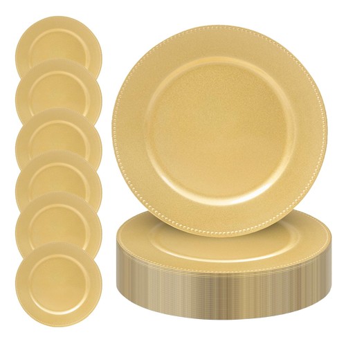 Maoname gold charger plates - gold,