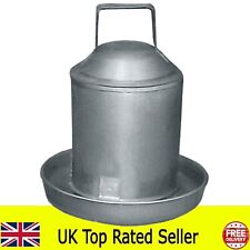 galvanised metal  chicken drinker  water dispenser 1/2 half gallon hen poultry