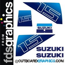 Suzuki DT15hp outboard engine decals/sticker kit