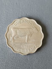 Guernsey Threepence Coin 1956