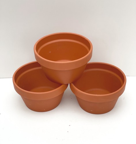 Large terracotta half plant - half,