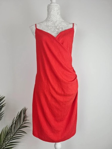 Deep orange wrap dress - deep,