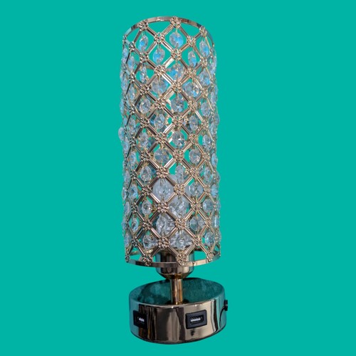 Crystal table lamp gold finish - table,